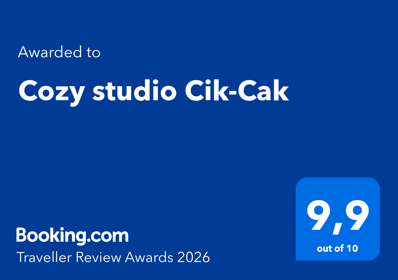 Booking.com Traveller Review Award 2026 — Studio Cik-Cak 9.9/10
